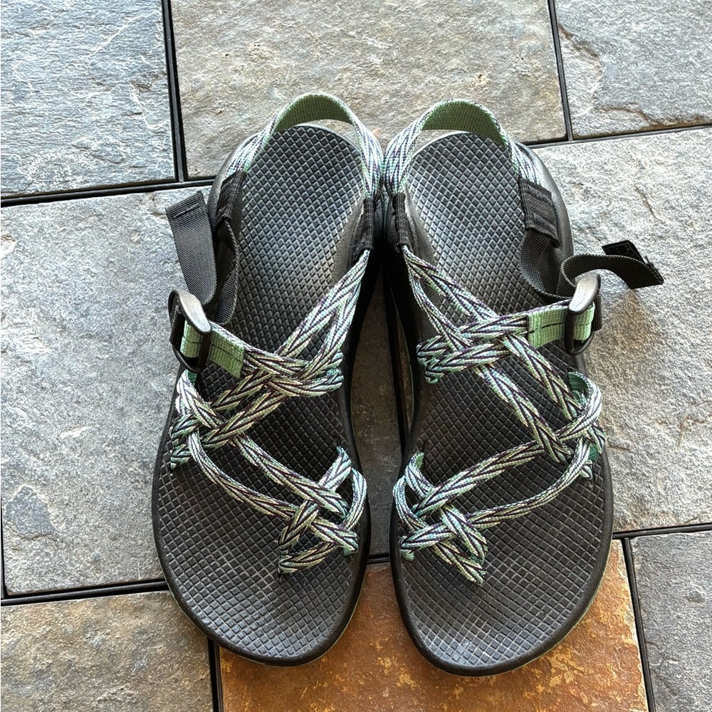 Chaco Black and Green Performance Sandals